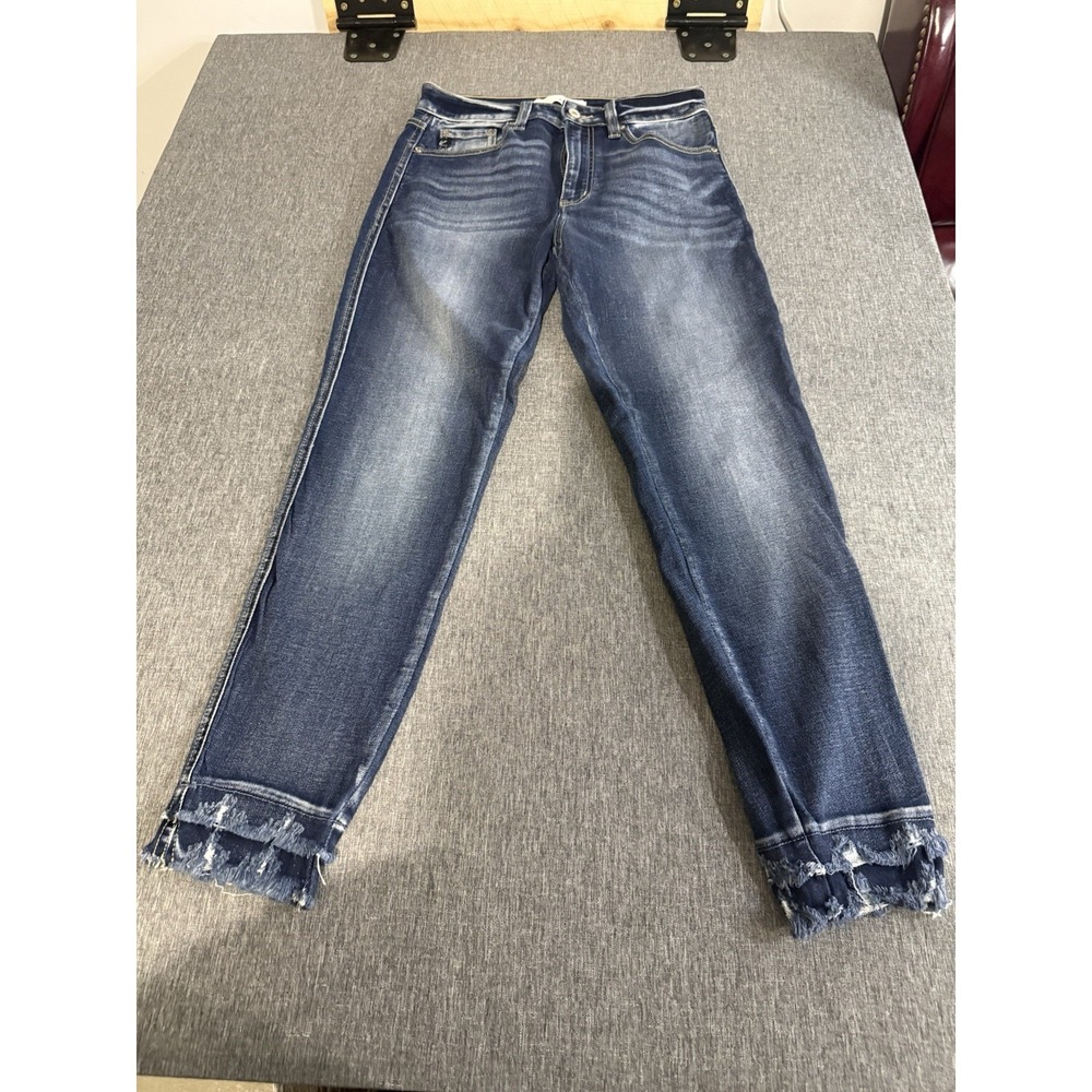 KanCan Women's Estilo KC9260D Dark Wash Distressed Skinny Jeans Sz 9/28